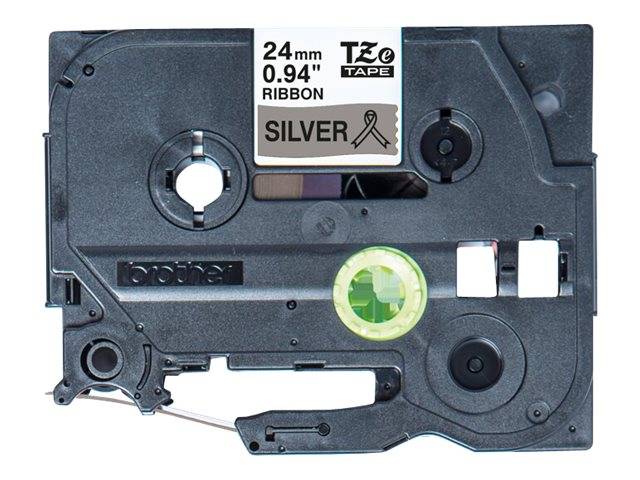 Brother TZe-R951 - Seidig - Schwarz auf Silber - Rolle (2,4 cm x 4 m)