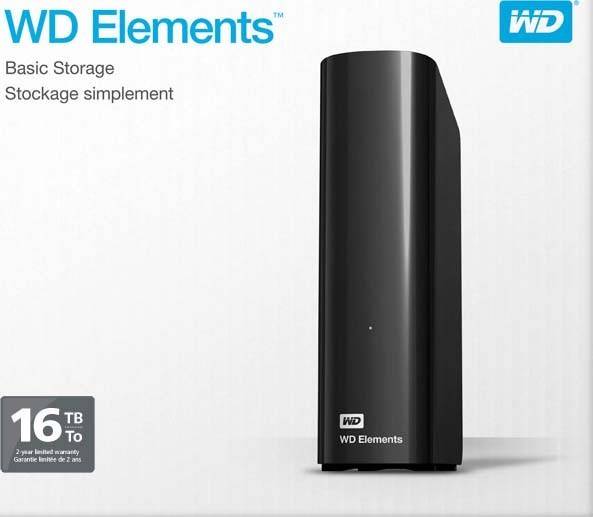 WD Elements Desktop WDBWLG0160HBK - Festplatte - 16 TB - extern (Stationär)