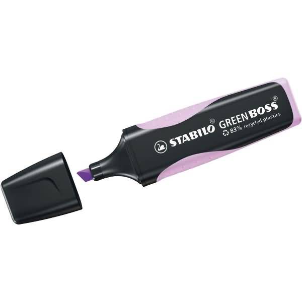 Textmarker Green Boss Pastel Schimmer von Lila