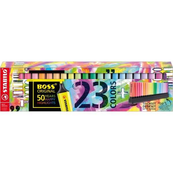 Textmarker Boss Original Tischset VE=23 Stifte