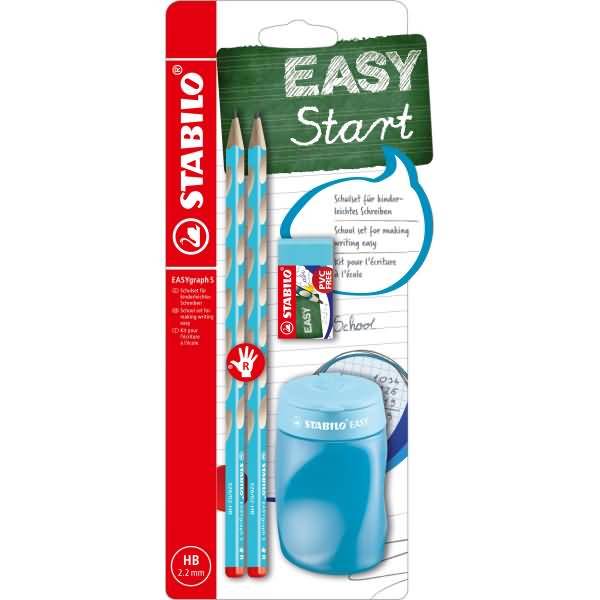 Dreikant-Bleistift Easygraph S Schul-Set blau