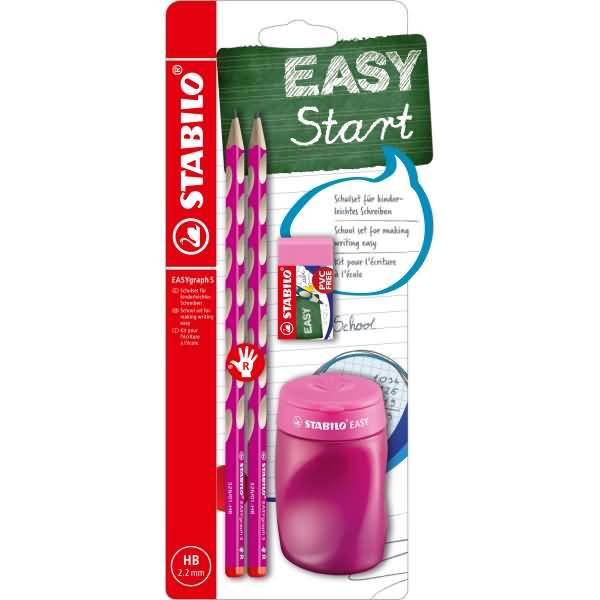 Dreikant-Bleistift Easygraph S Schul-Set pink