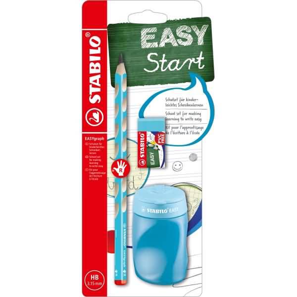 Dreikant-Bleistift Easygraph Schul-Set blau