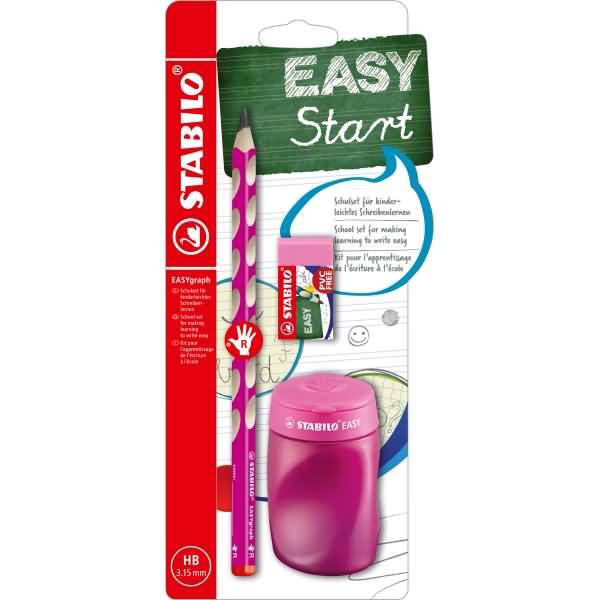 Dreikant-Bleistift Easygraph Schul-Set pink