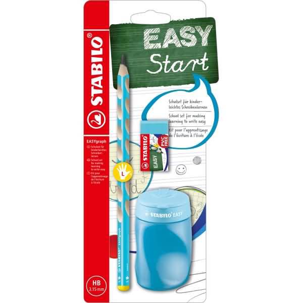 Dreikant-Bleistift Easygraph Schul-Set blau