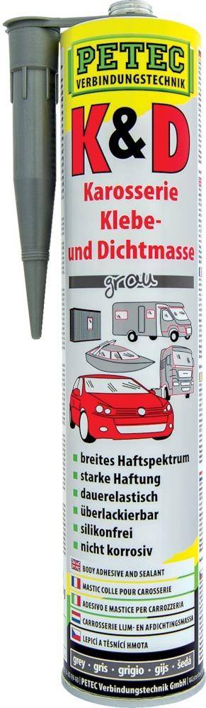 K+D Karosserie Kleb- Dichtmasse, grau, 310ml, 6 Stück