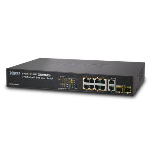 PLANET FGSD-1008HPS - Switch - Smart - 8 x 10/100 (PoE+)