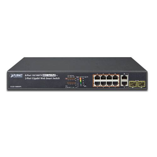 PLANET FGSD-1008HPS - Switch - Smart - 8 x 10/100 (PoE+)