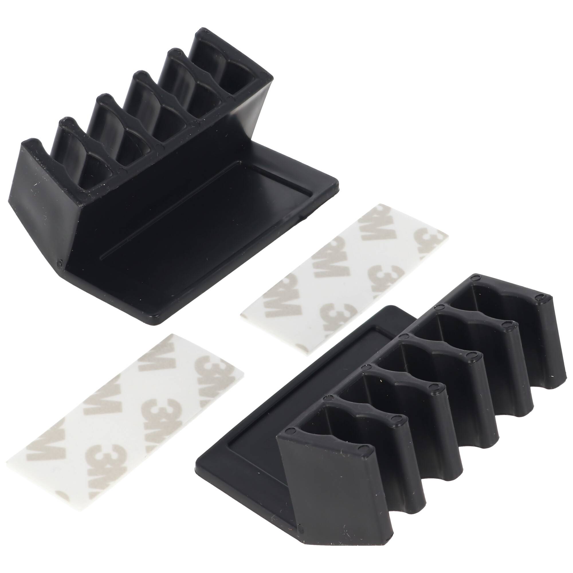 Kabelmanager 5-Kanal schwarz im 2er-Set zum Ordnen und Fixieren, wieder ablösbar