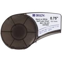 Brady selbstlaminierendes Vinyl-Etikett-Druckband in Schwarz auf Weiß, 0,75 Zoll (19,1 mm)