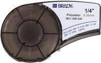 Brady, M21-250-430, Polyester, 6mm x 6,4m, Schwarz auf Transparent, permanent, endlos, f