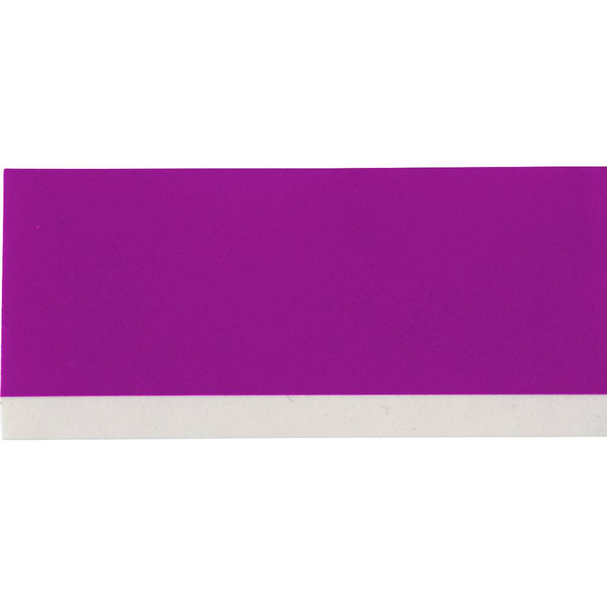 Solides Magenta-Rechteck mit einem dünnen hellgrauen Streifen entlang der Unterseite auf weißem Hintergrund.
