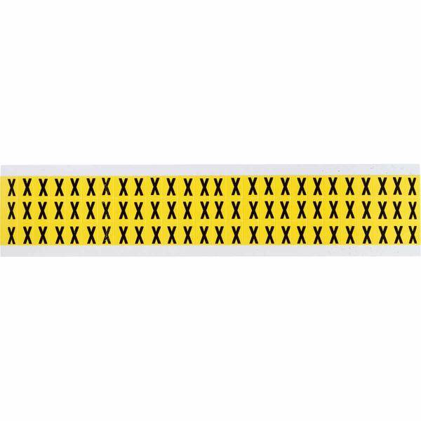 Brady, 3410-X, B-499, Schwarz auf Gelb, 9 x 13mm, Buchstabe X, Schrifthöhe 8mm(25 K. á 78 E.)