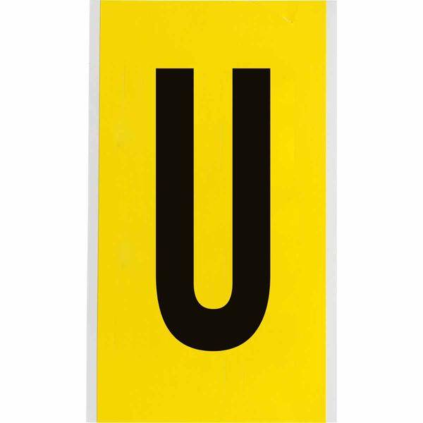 Brady, 3470-U, B-499, Nylongewebe, Buchstabe U, Schwarz auf Gelb, 127 x 228mm, Schrifthöhe 152mm(25 K. á 1 E.)