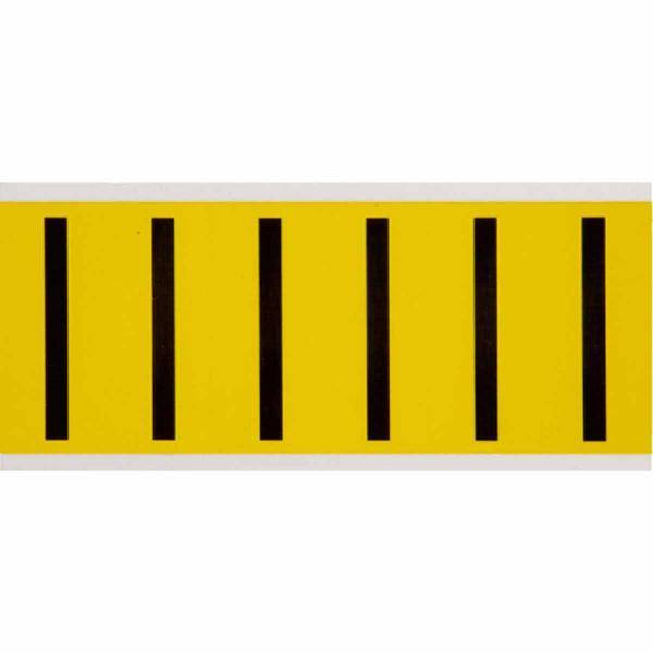 Brady, 3450-I, B-499, Nylongewebe, Buchstabe I, Schwarz auf Gelb, 38 x 89mm, Schrifth. 75mm(25 K. á 6)