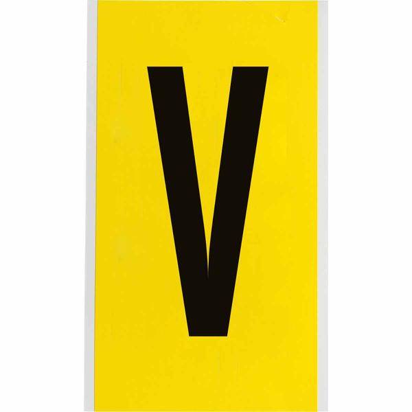 Brady, 3470-V, B-499, Nylongewebe, Buchstabe V, Schwarz auf Gelb, 127 x 228mm, Schrifthöhe 152mm(25 K. á 1 E.)