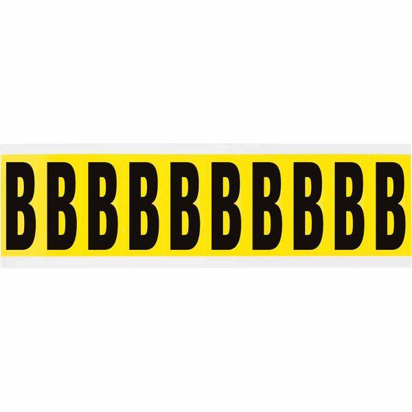 Brady, 3440-B, B-499, Nylongewebe, Buchstabe B, Schwarz auf Gelb, 22 x 57mm, Schrifthöhe 49mm(25 K. á 10 E.)
