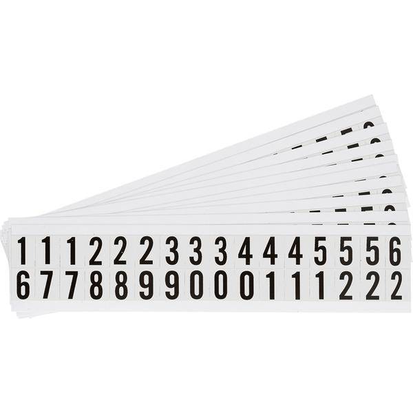 Brady, NL-W75 0-9, B-499, Zahlenkombi, Schwarz auf Weiß, 14 x 19mm, Schrifthöhe 16mm(25 K. á 32 E.)