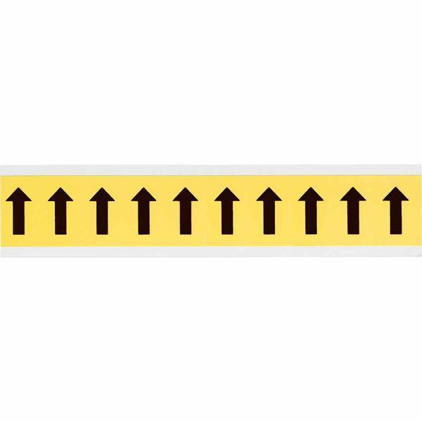 Brady, 3430-ARO, B-499, Nylongewebe, Beschriftung: -> (Pfeil), Schwarz auf Gelb, 22 x 38mm, Schrifthöhe 25mm(25 K. á 10 E.)