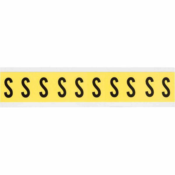 Brady, 3430-S, B-499, Nylongewebe, Buchstabe S, Schwarz auf Gelb, 22 x 38mm, Schrifthöhe 25mm(25 K. á 10 E.)