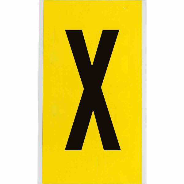 Brady, 3470-X, B-499, Nylongewebe, Buchstabe X, Schwarz auf Gelb, 127 x 228mm, Schrifthöhe 152mm(25 K. á 1 E.)