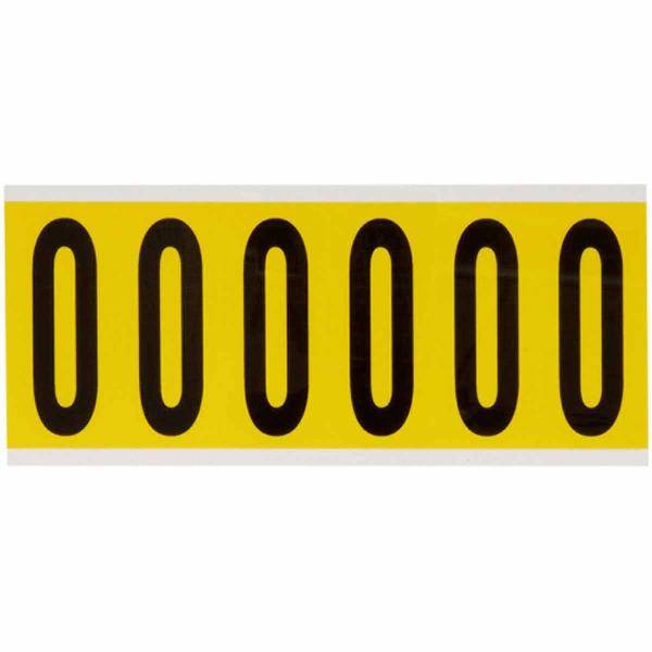 Brady, 3450-O, B-499, Nylongewebe, Buchstabe O, Schwarz auf Gelb, 38 x 89mm, Schrifth. 75mm(25 K. á 6)