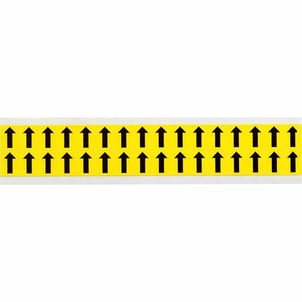 Brady, 3420-ARO, B-499, Nylongewebe, Beschriftung: -> (Pfeil), Schwarz a. Gelb, 14x19mm, Schrifth. 16mm(25 K. á 32 E.)