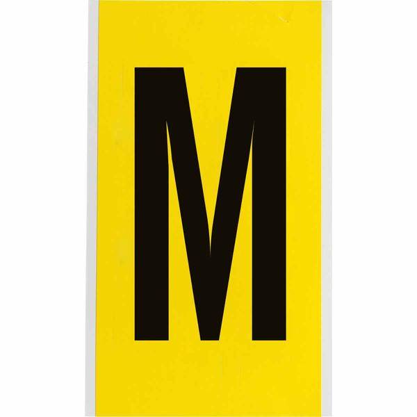 Brady, 3470-M, B-499, Nylongewebe, Buchstabe M, Schwarz auf Gelb, 127 x 228mm, Schrifthöhe 152mm(25 K. á 1 E.)