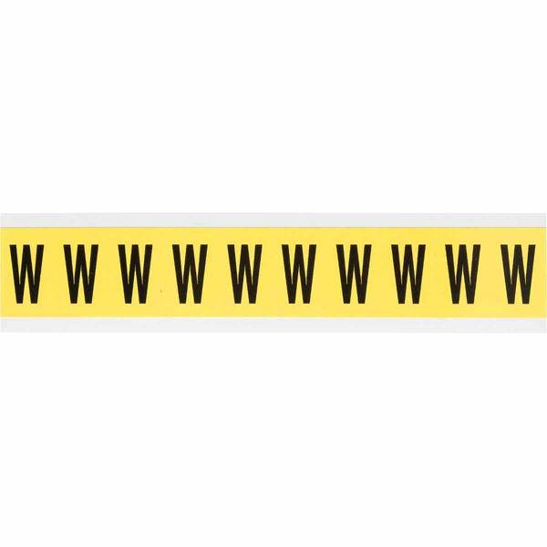 Brady, 3430-W, B-499, Nylongewebe, Buchstabe W, Schwarz auf Gelb, 22 x 38mm, Schrifthöhe 25mm(25 K. á 10 E.)