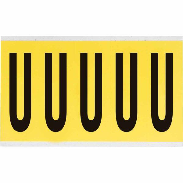 Brady, 3460-U, B-499, Nylongewebe, Buchstabe U, Schwarz auf Gelb, 44 x 127mm, Schrifthöhe 98mm(25 K. á 5 E.)