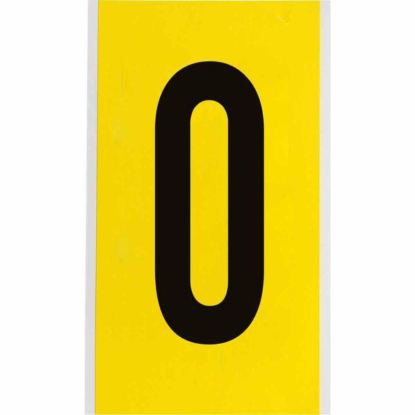 Brady, 3470-0, B-499, Nylongewebe, Zahl 0, Schwarz auf Gelb, 127 x 228mm, Schrifthöhe 152mm(25 K. á 1 E.)
