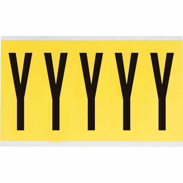 Brady, 3460-Y, B-499, Nylongewebe, Buchstabe Y, Schwarz auf Gelb, 44 x 127mm, Schrifthöhe 98mm(25 K. á 5 E.)