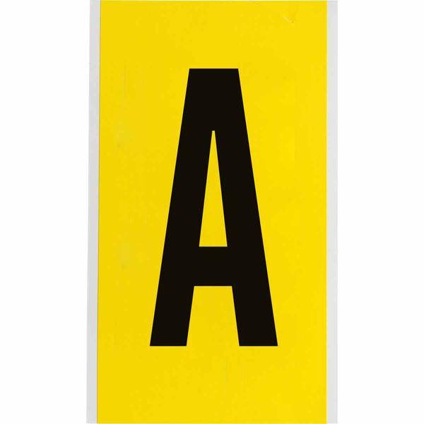 Brady, 3470-A, B-499, Nylongewebe, Buchstabe A, Schwarz auf Gelb, 127 x 228mm, Schrifthöhe 152mm(25 K. á 1 E.)