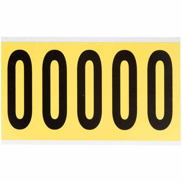 Brady, 3460-O, B-499, Nylongewebe, Buchstabe O, Schwarz auf Gelb, 44 x 127mm, Schrifthöhe 98mm(25 K. á 5 E.)