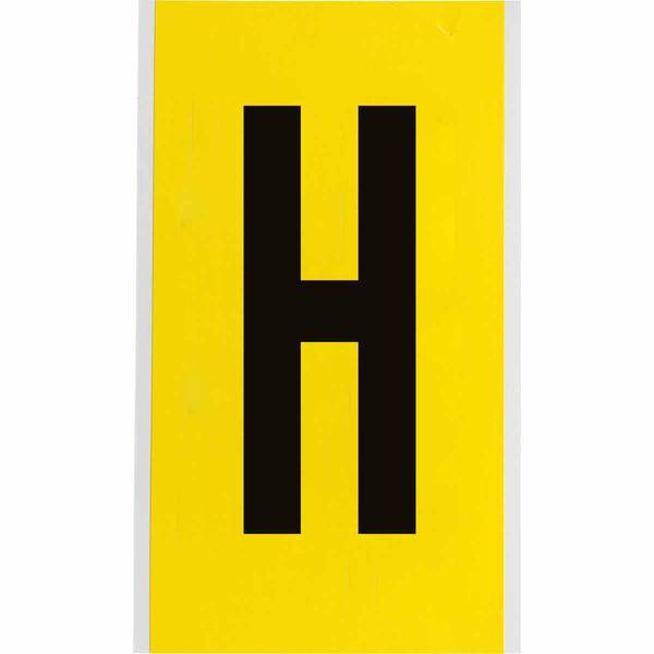 Brady, 3470-H, B-499, Nylongewebe, Buchstabe H, Schwarz auf Gelb, 127 x 228mm, Schrifthöhe 152mm(25 K. á 1 E.)