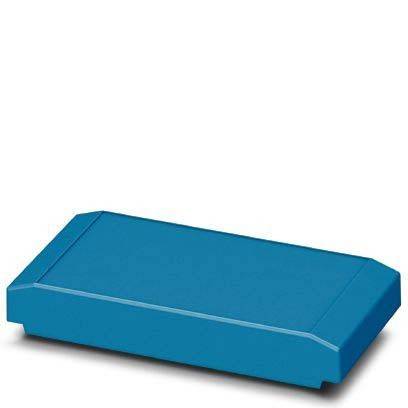Ein blauer rechteckiger Radiergummi, von einem leicht schrägen Seitenwinkel aus gezeigt, auf weißem Hintergrund.
