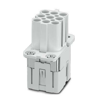 Modularer industrieller Steckverbinder mit mehreren Kontaktslots, entwickelt für elektrische Verbindungen in Maschinen oder industriellen Umgebungen.