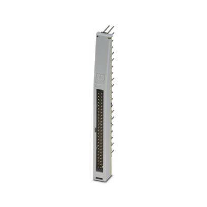 Kompakter elektronischer Stecker mit mehreren Pins, der für industrielle oder technologische Anwendungen verwendet wird.