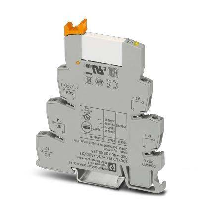 Ein Hochspannungs-Überspannungsschutzgerät mit grauem Gehäuse, beschriftet mit technischen Spezifikationen und Anschlusspunkten für die elektrische Installation.
