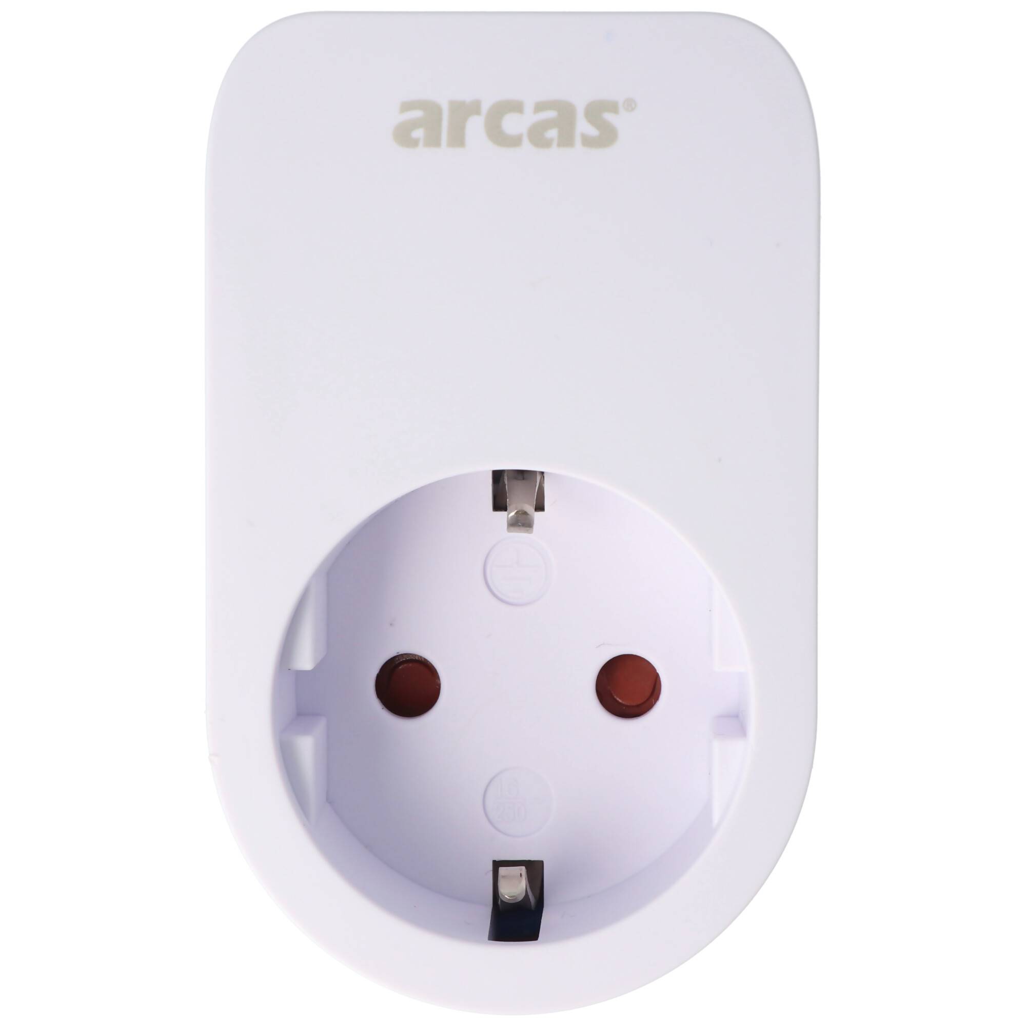 Zwischenstecker Schuko 1-fach mit 2x USB-Ladebuchse und praktischer Handyhalterung