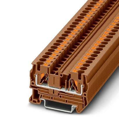 Elektrische Anschlussklemme mit mehreren orangefarbenen Anschlusspunkten, entwickelt zum sicheren Verbinden von elektrischen Leitungen und zur Verbesserung der Sicherheit.