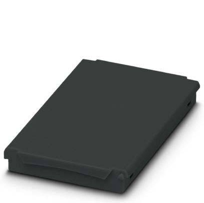 Ein schwarzes, rechteckiges Objekt, das einem geschlossenen, schlanken Etui oder einer Patrone ähnelt, vor einem schlichten weißen Hintergrund.
