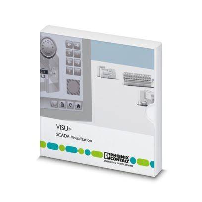 Ein Softwarepaket mit verschiedenen SCADA-Visualisierungswerkzeugen mit dem Text „VISU+