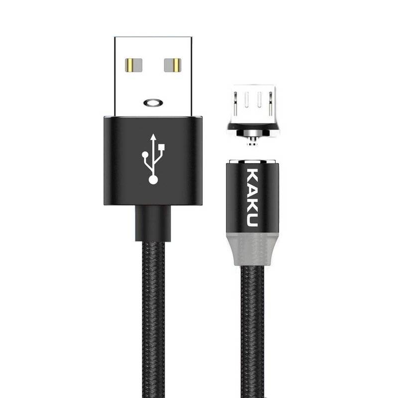 Kaku USB Magnetkabel 1M Micro-USB Nylon Magnetisches Ladekabel mit LED Datenkabel