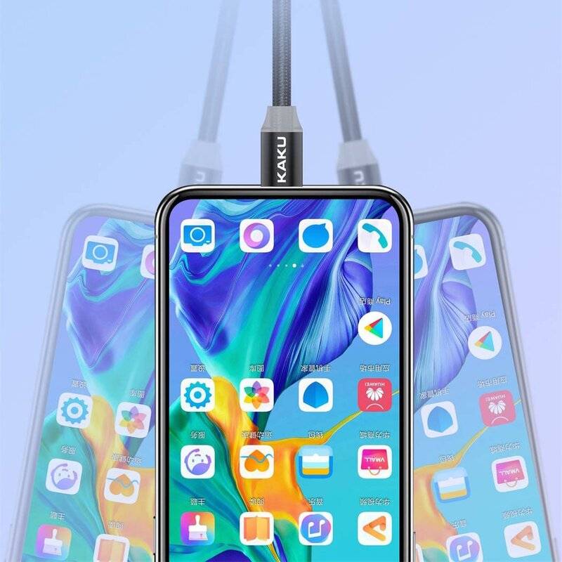 Kaku USB Magnetkabel 1M Micro-USB Nylon Magnetisches Ladekabel mit LED Datenkabel