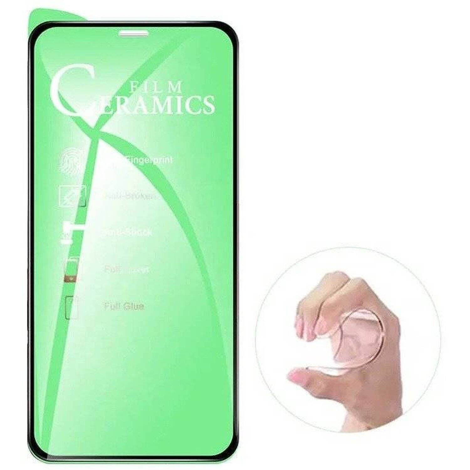 Schutzglas 9D Full Covered Keramik für Samsung Galaxy M51 (M515F) Premium Tempered Glas Schutz Displayglas Anti-Finger