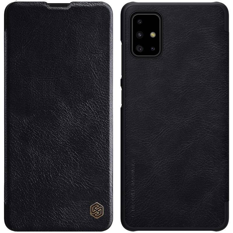 Nilkin Qin Premium ECHT LEDER Flip Klapp Handytasche Handyhülle Buch Tasche kompatibel mit Samsung Galaxy A71 5G