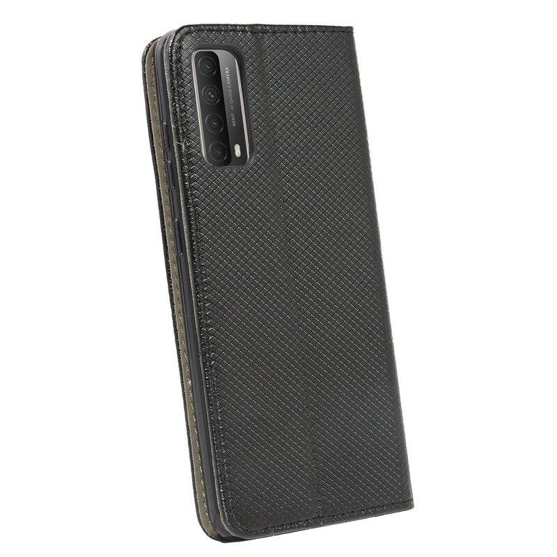 cofi1453® Buch Tasche "Smart" für HUAWEI P SMART 2021 Handy Hülle Etui Schutzhülle mit Standfunktion, Kartenfach Schwarz