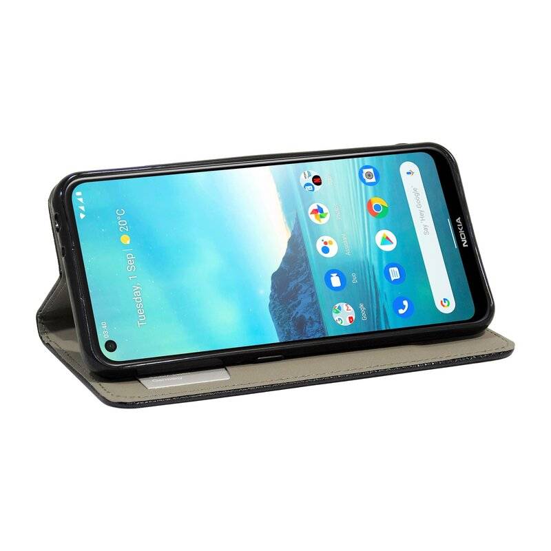 cofi1453® Buch Tasche "Smart" für NOKIA 3.4 Handy Hülle Etui Schutzhülle mit Standfunktion, Kartenfach Schwarz