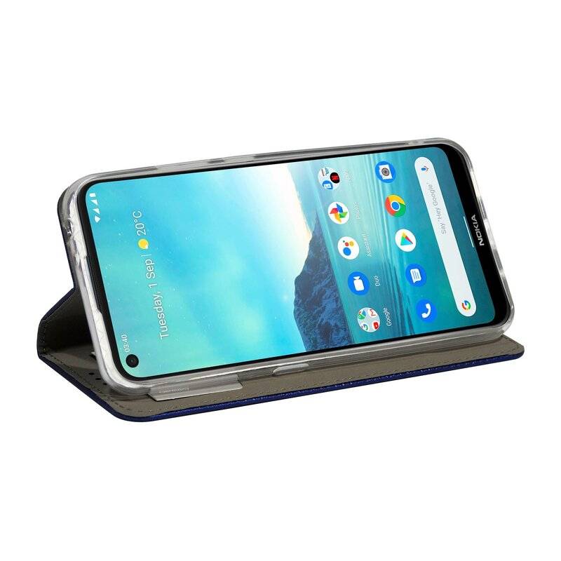 cofi1453® Buch Tasche "Smart" für NOKIA 3.4 Handy Hülle Etui Brieftasche Schutzhülle mit Standfunktion, Kartenfach Blau